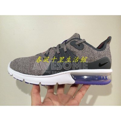 NIKE WMNS NIKE AIR MAX SEQUENT 3 灰紫 慢跑鞋 女鞋 908993-013爆款