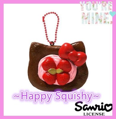 ~快樂莊園精選~ Sanrio正版Hello Kitty Squishy 超可愛巧克力丹麥麵包(獨家款式)