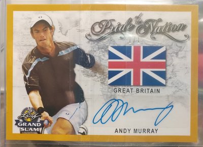 (記得小舖)Andy Murray 英國希望 四天王 2018 Leaf Grand Slam 親筆簽名卡 1/1 現貨