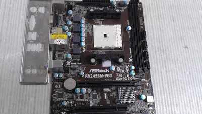 【 創憶電腦 】華擎 FM2A55M-VG3 DDR3 FM2 主機板 附檔板 直購價 400元