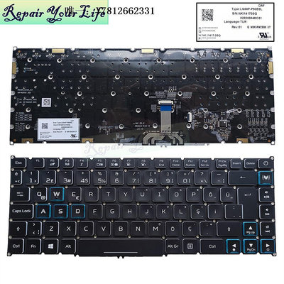 電腦零件適用于 宏基Acer 掠奪者Predator 刀鋒500 PT515-51 背光鍵盤筆電配件