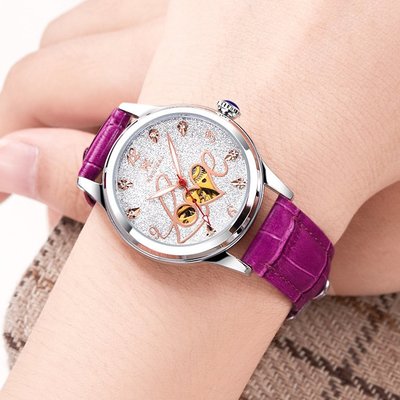 【飾碧得】瑞士正品WEISIKAI威斯凱女士手錶時尚女性風格爆款星空面自動機械表149lv款