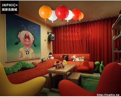 INPHIC- 彩色氣球燈吸頂燈現代簡約創意臥室床頭幼稚園卡通兒童房間吸頂燈-M款_S197C