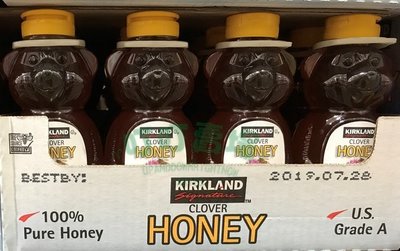 ♈叮叮♈ 貨到付款 COST KIRKLAND科克蘭 小熊造型 蜂蜜 680公克x3入 100%純蜂蜜 母親 鬆餅 烘焙