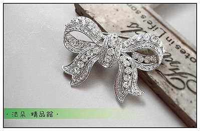 ♛ 法朵 精品館 ♛嚴選精品  ㊣韓國㊣精緻立體蝴蝶結造型胸針 別針*H824* 珠寶捧花材料