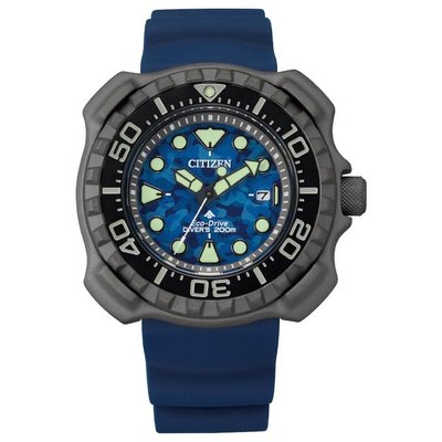 【金台鐘錶】CITIZEN星辰(光動能)(超級鈦金屬) 46mm 200米 (藍面) 經典潛水錶 BN0227-09L