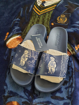 泰國版POLO熊熊藍色拖鞋，38號