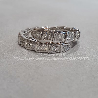 珠寶訂製 18K金滿圈鑽石戒指 蛇戒 Bvlgari 風格