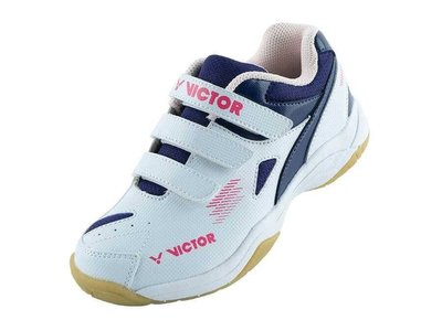 VICTOR 勝利 兒童羽球鞋 兒童運動鞋 羽球鞋 運動鞋 #A171JRAJ (白 / 暗紫)尺寸:20/21/22CM