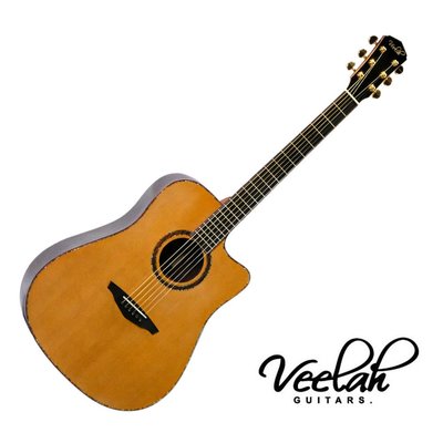 Veelah V57 DC 41吋 缺角 全單 民謠吉他 紅杉面板 玫瑰木背側 【他，在旅行】