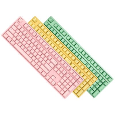 現貨 機械鍵盤ikbc機械鍵盤 cherry櫻桃軸茶軸紅軸粉色女生可愛少女心C200/C210
