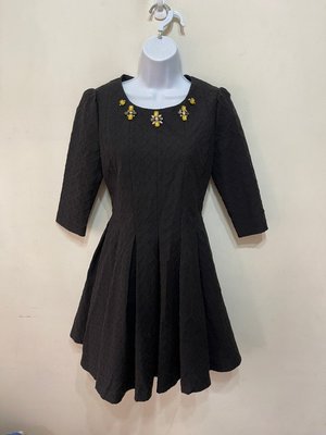 「 二手衣 」 Le Polka 女版長袖洋裝 Fsize（黑）40