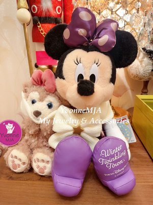 *YvonneMJA*日本東京迪士尼樂園限定 冬季暖暖圍巾米老鼠米妮雪莉玫（達菲熊） 娃娃 現貨