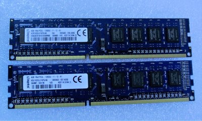 ~ 駿朋電腦 ~ 金士頓 4Gx2 8G DDR3 1600 PC3L-12800U 桌上型記憶體 $600