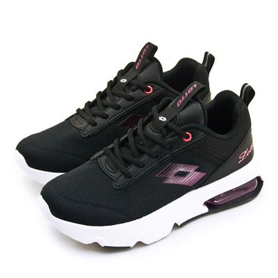 利卡夢鞋園–LOTTO 緩震氣墊慢跑鞋--ARIA LITE系列--黑紫--9060--女