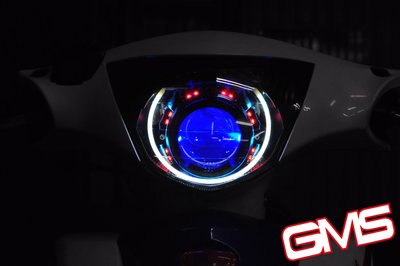 GAMMAS-HID台中廠 KYMCO JR100 化油 LED光圈 天使眼 GMS六代 遠近魚眼 電鍍飾圈