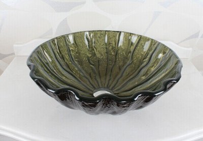 FUO衛浴:42x42公分 琉璃工藝 藝術強化玻璃碗公盆 (BW223) 現貨特價三組!