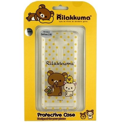 Rilakkuma 拉拉熊/懶懶熊 ASUS Zenfone 2 (5吋) 彩繪透明保護軟套-點點好朋友