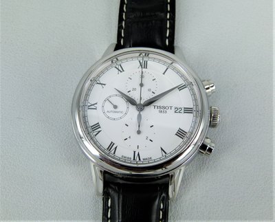 【時間迴廊】TISSOT天梭錶(42mm)-Carson三環自動上鍊機械計時腕錶(有盒書)