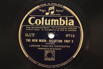 The New moon 歌劇《新月》 78轉 蟲膠唱片 電木唱片