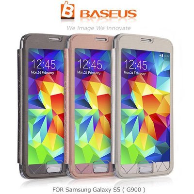 --庫米--BASEUS 倍思 Samsung Galaxy S5 G900 琉璃皮套 全視窗 保護套 保護殼