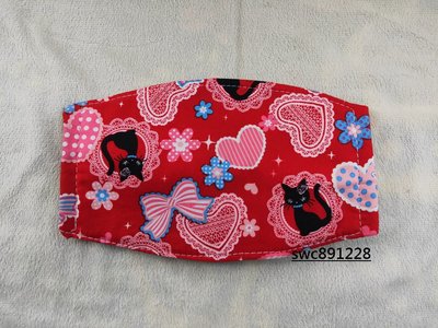 台灣製口罩-印花布口罩-優雅的的貓咪