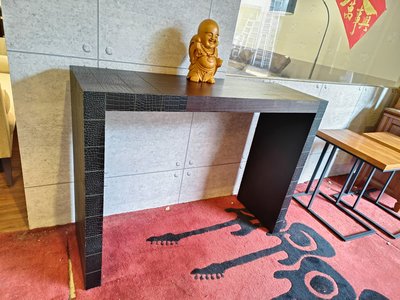 【國民二手樂活館】北歐時尚皮紋四尺玄關桌 展示桌  自取價1500