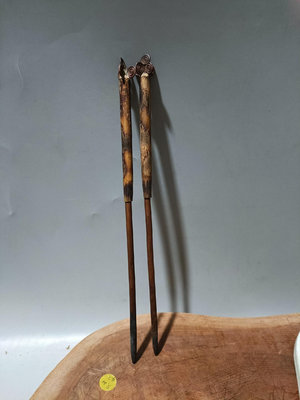 日本回流老銅火筷銅筷火箸，保真包老，全品沒毛病，長度約29c【店主收藏】25352
