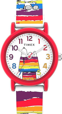 預購 美國帶回 Timex*Peanuts 彩虹史努比 女聯名款手錶 生日禮 粉絲專用 36mm