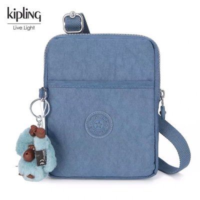 【熱賣精選】 Kipling 猴子包 牛仔藍 K12582 mini 手機包 隨身包 斜背包 護照 旅行 輕便 輕量