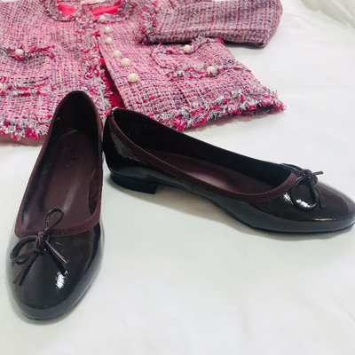 法國品牌 ANDRE 紫紅色低跟娃娃鞋芭蕾舞鞋 SIZE 36