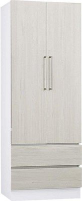 【風禾家具】HGS-450-6@EML系統板鐵杉白色2.8尺雙抽衣櫃【台中市區免運送到家】雙抽屜衣櫥 台灣製造傢俱