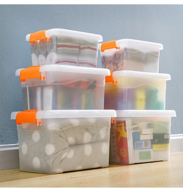 透明儲藏箱收納箱冰箱收納盒28*21*17cm分類箱 置物箱家用容量儲物箱雜物玩具收納盒衣服整理箱塑膠盒