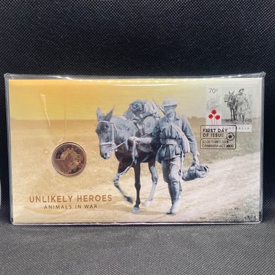 澳洲 2015年 戰爭英雄 驢子 PNC紀念郵幣 / 戰爭英雄 騾子 彩色紀念幣 硬幣 錢幣 特殊幣 澳大利亞