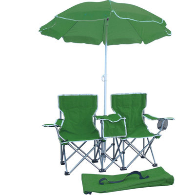 【現貨精選】戶外便攜折疊沙灘椅扶手椅 旅游露營野餐遮陽傘雙人折疊椅