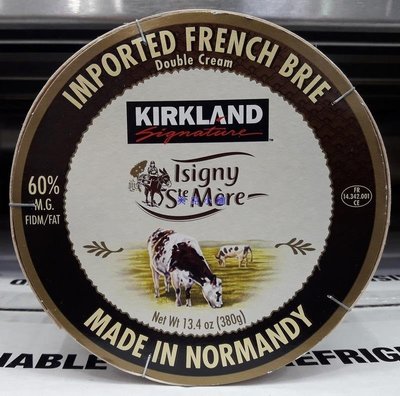 美兒小舖COSTCO好市多代購～KIRKLAND 布瑞乾酪-採法國諾曼地牛奶製成(380g/盒)