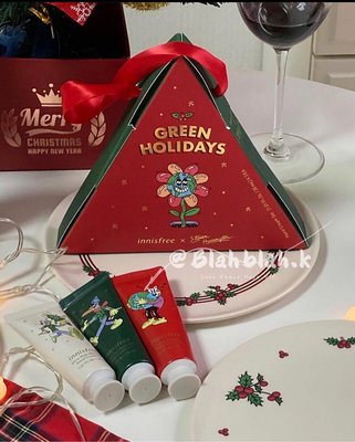 韓國 innisfree 2021 green holiday 綠色聖誕系列 護手霜禮盒 護手霜 聖誕節 聖誕禮物 聖誕禮盒