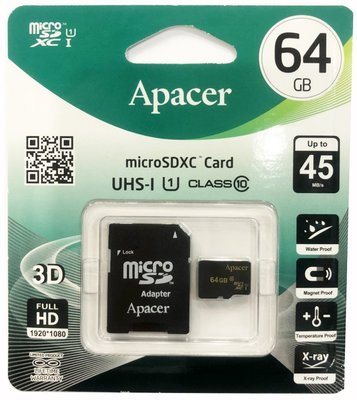 【Apacer 記憶卡】microSD 64GB 64G micro SDHC 手機.平板.行車記錄器皆可適用 記憶卡