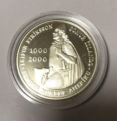 冰島1000克朗銀幣2000年10595