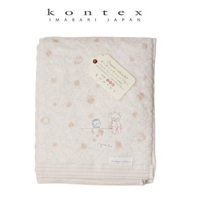 [偶拾小巷] 日本製 今治有機棉 mama's select 洗面長巾-粉色:玩具熊與鐘