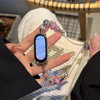 xiaomi小米潘多拉飾品錶帶適用小米手環8錶帶智能小米7/6/5/4/3腕帶NFC版金屬錶鏈創意ins風mi8時尚錶鏈