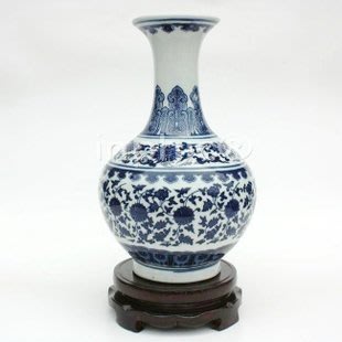 INPHIC-ZF-B043 景德鎮 陶瓷 瓷器青花瓷富貴連藤賞瓶 工藝擺飾 裝飾