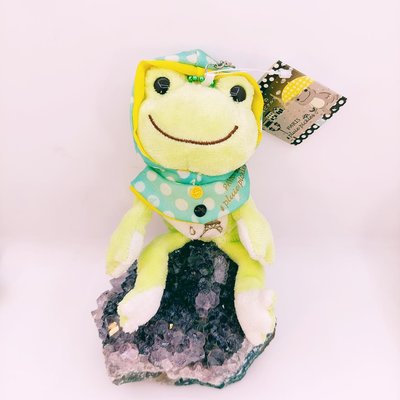 日本正版pickles the frog青蛙商品穿雨衣青蛙公仔鑰匙圈吊飾