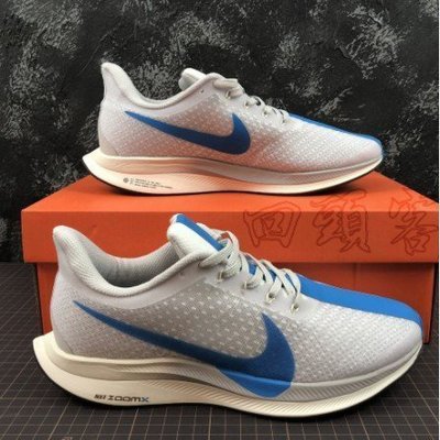 Nike ZOOM PEGASUS 35 TURBO 灰藍 輕量 馬拉松 慢跑 AJ4114-140潮鞋