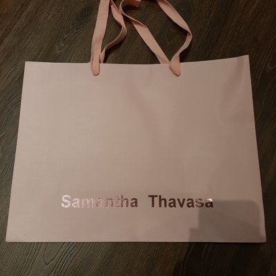Samantha Thavasa 日本專櫃精品紙袋 經典粉 LOGO 禮物袋 尺寸38*30*12cm 狀況9成9新 可合併運費 超取會稍微彎折