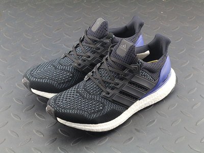 Adidas Ultra Boost 一代 “黑白藍”編織 慢跑休閒鞋 B27171