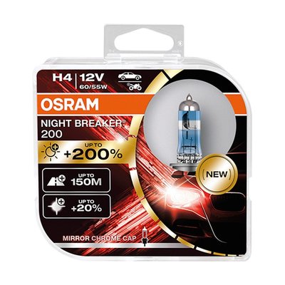 【易油網】OSRAM 車燈 H4 12V 60/55W+200% NIGHT BREAKER LASER #98158