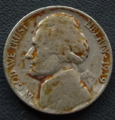 美國   傑佛遜    5分   1939   鎳幣       280-930