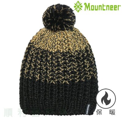 山林MOUNTNEER 保暖針織毛線帽 12H61 黑色 保暖帽 刷毛帽 毛帽 針織帽 OUTDOOR NICE