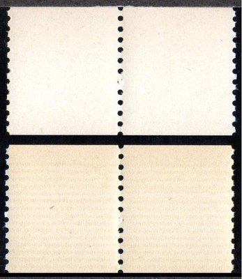 【KK郵票】《郵資票》一版國父紀念館郵資票空白測試票二枚（上圖正面，下圖背面有背膠）。